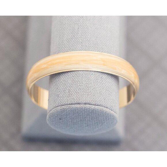 Vintage Gothic Gold Tone Bangle Bracelet 7.85 Inches by Avon G14 - Picture 2 of 4